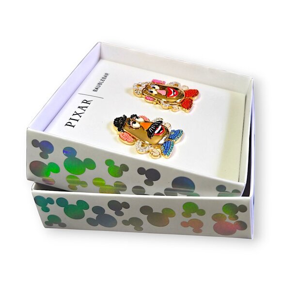 Disney Pixar Baublebar Toy Story Mr. & Mrs. Potato Head Earrings Gold Tone Studs - Picture 7 of 10